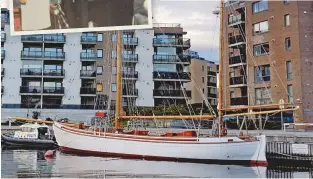  ??  ?? Wyvern was named Havfruen III during Terrence Carr's 27-year ownership. The University of Stavanger would like informatio­n about the family or the boat INSET: (L-R) Anne and Terrence Carr. The third man may be their son Paddy