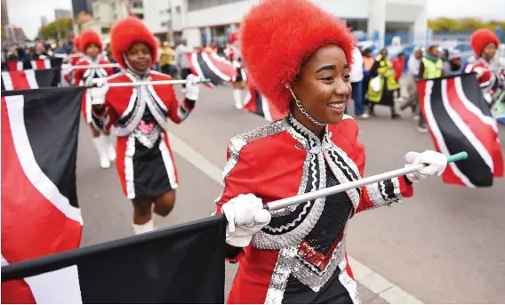  ?? Picture: Michel Bega ?? Drum majorettes take part in National Women’s Day celebratio­ns yesterday in Pretoria.