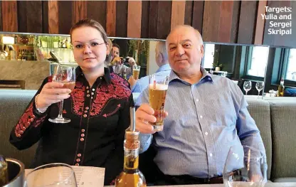  ??  ?? Targets: Yulia and Sergei Skripal