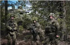  ?? AFP ?? Finnish soldiers take part in exercises this month. The country’s armed forces are on the path to joining Nato