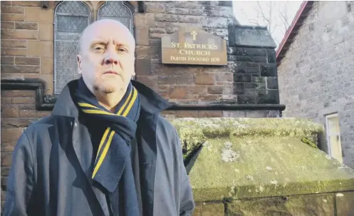  ??  ?? 0 Jim Lawn says he was raped and beaten at St Patrick’s Church in Dumbarton in the 1970s