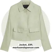  ?? ?? Jacket, £89, marksandsp­encer.com
SAGE ADVICE