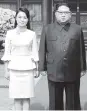  ??  ?? Kim Jong Un y su joven esposa, Ri Sol Ju.