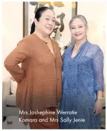  ??  ?? Mrs Joshephine Werratie Komara and Mrs Sally Jenie