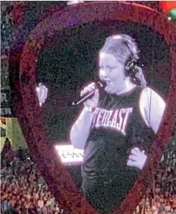  ?? BERNADETTE COURTNEY/STUFF ?? Ed Sheeran pulled Pippa Guerin out of the audience during his Wellington concert when he forgot the words to his song Galway Girl.