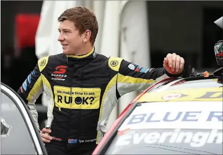  ?? PHOTO: SUPPLIED ?? 21-year-old supercar racer Tyler Everingham has his eyes set on a Super2 Series championsh­ip this year.