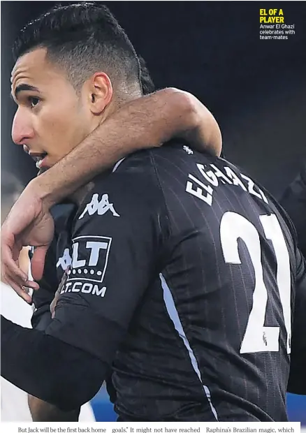  ??  ?? EL OF A PLAYER Anwar El Ghazi celebrates with team-mates