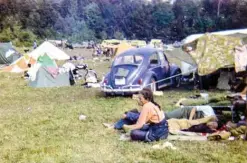  ??  ?? In this undated photo, people rest at the campground of the Woodstock Music Festival during the week-end of August 15 to 18, 1969 in Bethel near Woodstock. — AFP photos