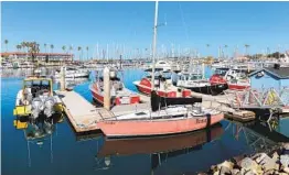  ?? DON BOOMER ?? Oceanside Harbor Police boats sit near their headquarte­rs on North Harbor Drive.