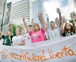  ?? AP ?? Las protestas contra el presidente Nicolás Maduro llevan más de dos años.