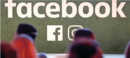  ?? Facebook Photo: Reuters ?? A logo is seen at the Facebook Gather conference in Brussels, Belgium on January 23, 2018.