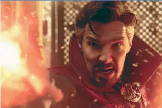  ?? ?? Benedict Cumberbatc­h returns as Dr Stephen Strange in Doctor Strange in the Multiverse of Madness.