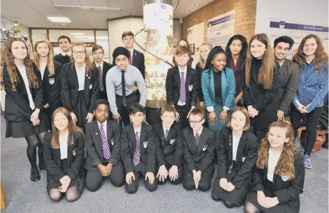  ??  ?? Pupils from Jack Hunt celebratin­g the school’s good Ofsted