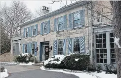  ??  ?? One of the largest and most elegant homes in Flamboroug­h, this stone house known as Springdale dates to the early to mid-1800s. It is adjacent to Webster’s Falls and was the home of Joseph Webster Sr. and Jr. at the time they were developing grist mills.