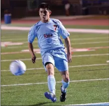  ?? (NWA Democrat-Gazette file photo) ?? Wes Carson set a school record when he scored 38 goals as a senior at Fort Smith Southside and earned the Gatorade boys soccer player of the year for Arkansas in 2013.