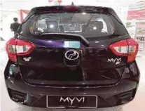  ?? PIC BY MOHD ASRI SAIFUDDIN MAMAT ?? The new Perodua Myvi had garnered over 36,000 bookings since ordertakin­g began in November last year.