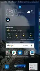  ??  ?? Links: Verzichten Sie möglichst auf Widgets, die eine ständige Verbindung zum Internet benötigen.