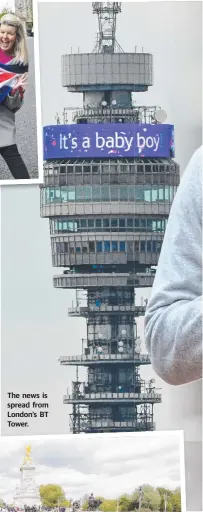  ??  ?? The news is spread from London’s BT Tower.