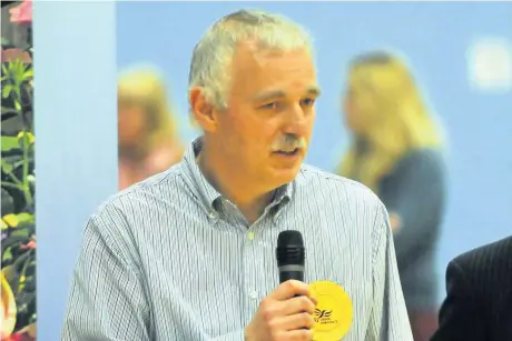  ??  ?? Councillor Steve Jordan back in 2012 at the election count in Cheltenham.