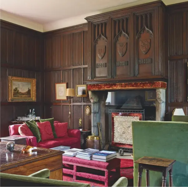  ??  ?? Fig 3: The drawing room is typical of the interiors created by restorers in the inter-world War period. The panelling is from other houses