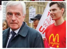  ??  ?? Rabble rouser: John McDonnell at the demo