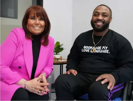  ?? Sebastian Foltz/Post-Gazette ?? The Hear Foundation president Cynthia Haines and Leon Ford, director of external affairs, at their new South Side office on Feb. 2.