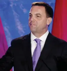  ?? NATHAN DENETTE/THE CANADIAN PRESS FILE PHOTO ?? Ontario Real Estate Associatio­n CEO Tim Hudak, here in 2014, is seeing an increase in the number of people looking to buy and to sell a home.