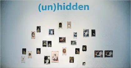  ?? CHERYL CLOCK THE ST. CATHARINES STANDARD ?? Amber Lee Williams’ (un)hidden exhibition begins with a collection of hidden mother photograph­s.