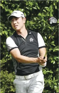  ??  ?? AUGUSTA: A file photo taken in April 11, 2015 shows Bae Sang-Moon of South Korea during Round 3 of the 79th Masters Golf Tournament at Augusta National Golf Club. South Korean PGA golfer Bae Sang-Moon yesterday enlisted in the army, ending controvers­y...