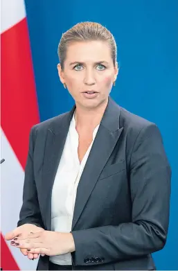  ??  ?? Danish prime minister Mette Frederikse­n.