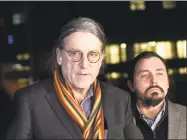  ?? Tyler Sizemore / Hearst Connecticu­t Media ?? Fotis Dulos' attorney Norm Pattis, left, speaks beside attorney Kevin Smith during a press conference after Dulos’ death at 5:32 p.m. at Jacobi Medical Center in the Bronx, N.Y. on Jan. 30. Fotis Dulos was charged with murder in the death of his estranged wife and mother of five children, Jennifer Farber Dulos.