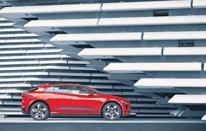  ??  ?? The Jaguar I-Pace outside V&amp;A Dundee.