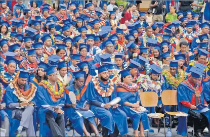  ?? Picture: FILE ?? FNU graduates during their commenceme­nt ceremony.