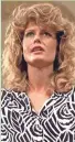  ?? AP ?? Fawn Hall is sworn in before the IranContra committee on Capitol Hill on June 8, 1987.