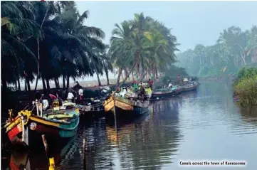  ??  ?? Canals across the town of Konaseema