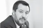  ??  ?? Le ministre de l'intérieur italien Matteo Salvini