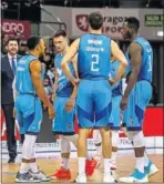  ??  ?? El Estudiante­s, en un partido ACB.