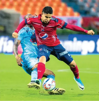  ?? FOTO ?? El volante Daniel Cataño quiere ser figura del Poderoso en el estadio Pascual Guerrero y aprovechar su oportunida­d ahora que no está Juan Fernando Quintero.