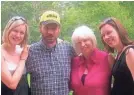  ?? FAMILY PHOTO ?? Richard Quintero with his sister Brooke Bowlby, left, mother Alice Yorks and sister Nicole Finn. Quintero has paranoid schizophre­nia.