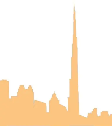  ?? Illustrati­on of the Dubai skyline ??