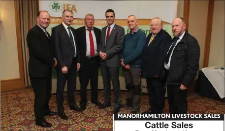  ??  ?? Sligo and Leitrim IFA lobby Oireachtas members on the Review of ANC ( from left): JP Cowley, Sligo IFA Co. Chairman, Deputy Martin Kenny, Pat Gilhooley, Leitrim IFA Rural Developmen­t Chairman, Joe Healy, IFA President, Michael O’Dowd, Sligo IFA...