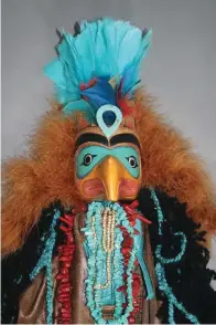  ?? Submitted photo ?? ■ “Eagle Soaring,” featuring a hand-painted mask, beads, and fabric, by Linda Gaeta.