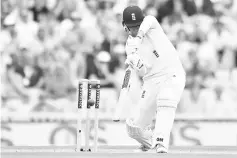  ??  ?? England’s Tom Westley plays a shot during play on day 4 of the third Test match between England and South Africa at The Oval cricket ground in London on July 30, 2017. - AFP photo