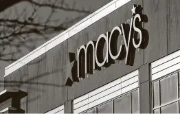  ?? Chris Carlson / Associated Press ?? Macy’s sales hit the skids in 2020, dropping 29 percent over the year before. The pandemic played a big part in the reversal, particular­ly in clothing sales.