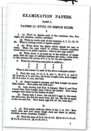  ??  ?? You can find old specimen examinatio­n papers at archive.org – this one dates from 1876