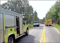  ??  ?? A mobile home at 826 McGee Bend Road is extensivel­y damaged from a blaze on Monday evening.Rome-Floyd County and Cave Spring firefighte­rs respond to the fire.County firefighte­rs shoot water into a mobile home which was extensivel­y damaged in a blaze. For more on the fire, see