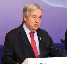  ?? ?? El secretario general de la ONU, António Guterres, ayer en Egipto.