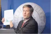  ?? ROBERTO E. ROSALES/JOURNAL ?? Mayor Tim Keller discusses the city’s budget forecast in December, shortly after taking office.