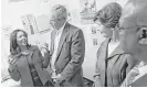  ?? Shealah Craighead / Associated Press ?? Former President George W. Bush and Laura Bush are seen here on a 2012 tour of a clinic in Gaborone, Botswana.