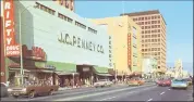  ?? MIKE ROBERTS — SAN JOSE PUBLIC LIBRARY HISTORIC POSTCARDS COLLECTION ?? The 120,000-square-foot building once was a long-time JCPenney department store in the retail heyday of downtown San Jose, but closed in 1973 amid an exodus of merchants.